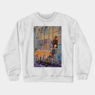 The blue Cafe, Paris. Crewneck Sweatshirt